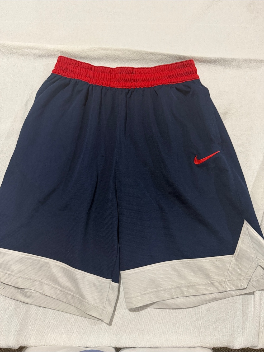 Nike Men’s Navy, Red & White Athletic Shorts